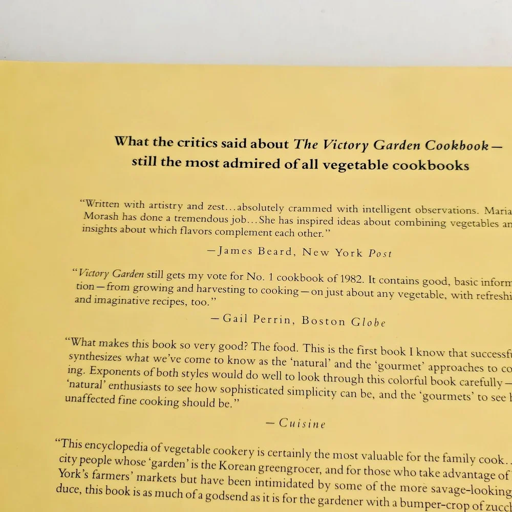 Victory Garden Fish and Vegetable Cookbook Maria Morash First Edition 1993 NOS
